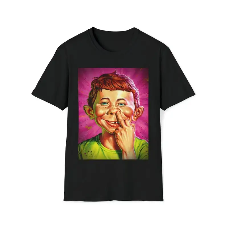 Mad Magazines Alfred E. Neuman Unisex Softstyle T-Shirt