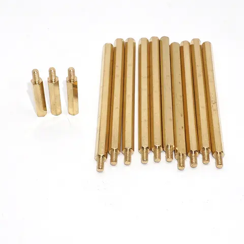 1000PCS  Male to Female Brass spacerM3*8/9/10/12/13/14/15+6mm  Long Hexagonal Brass PCB Standoffs Spacers