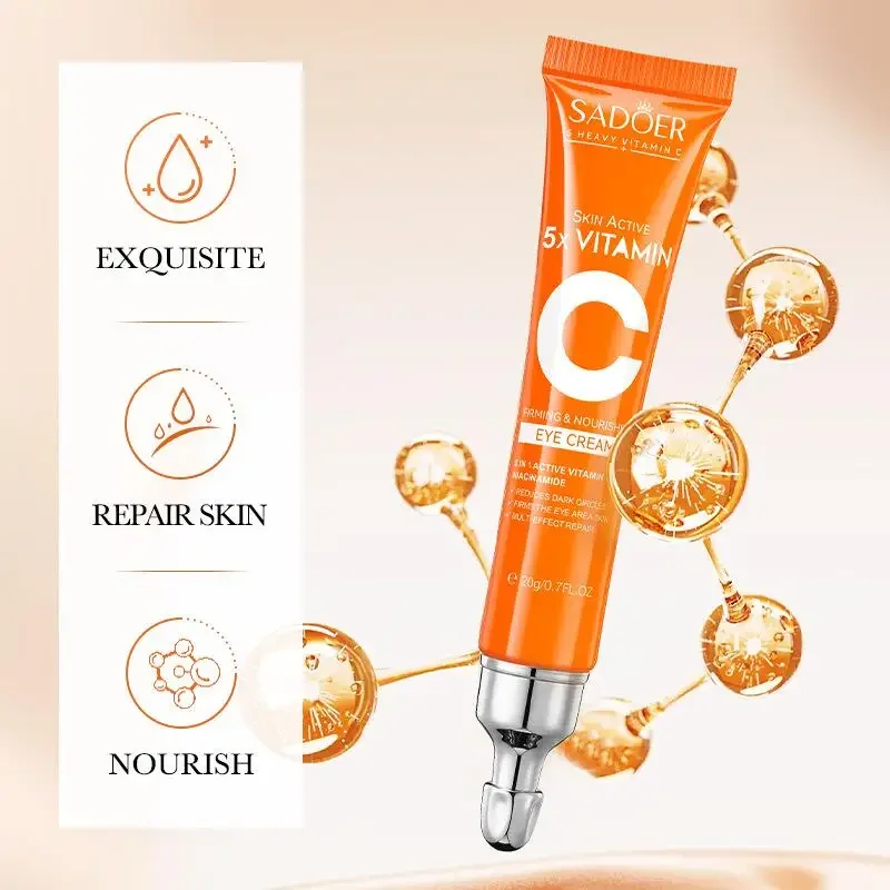 Instant Eye Bag Removal Cream Vitamin C Anti-Wrinkle Firming Skin Fade Fine Lines Anti Dark Circle Puffiness Brighten Eye Care