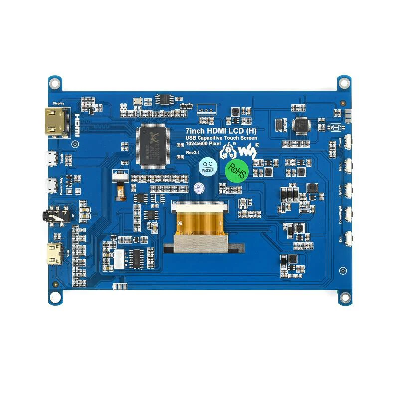 Picture 4: Raspberry Pi 7inch HDMI LCD Touch Screen (H)  IPS Display 1024×600Pixel Support Raspberry Pi/Jetson Nano/PC/Game Console