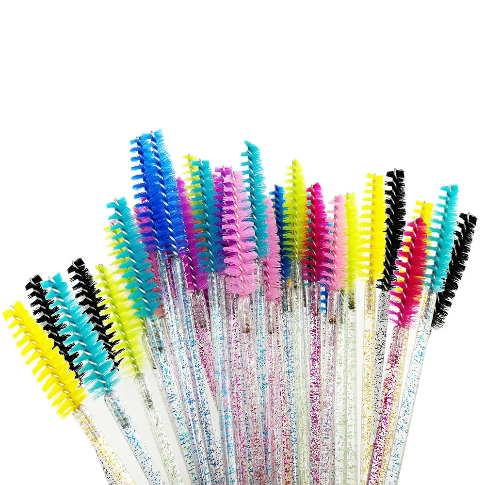 Brosses à cils jetables, outils d'extension de cils, brosse à sourcils, baguettes de Mascara, applicateur, bobines, cosmétiques, 50 pièces
