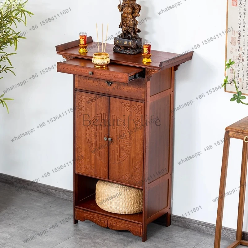Buddhist Altar Cabinet God of Wealth Cabinet Offering Buddha Altar Home Incense Table Offering Table