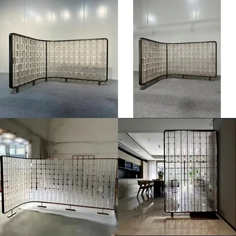 Luxury Modern Glass Chandelier Partition Wall for Hotel Restaurant Wedding Waterproof Sound Insulation