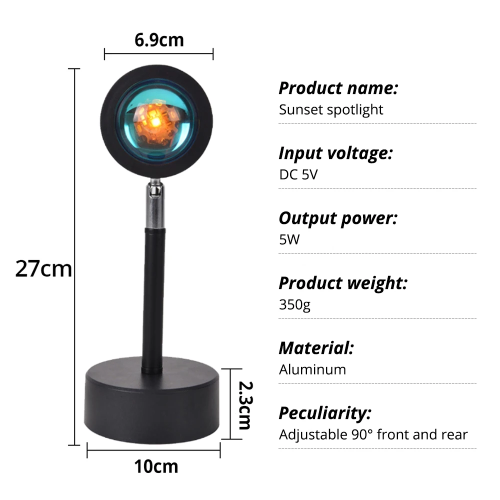 Рисунок 3 - USB Радужный закат красный проектор