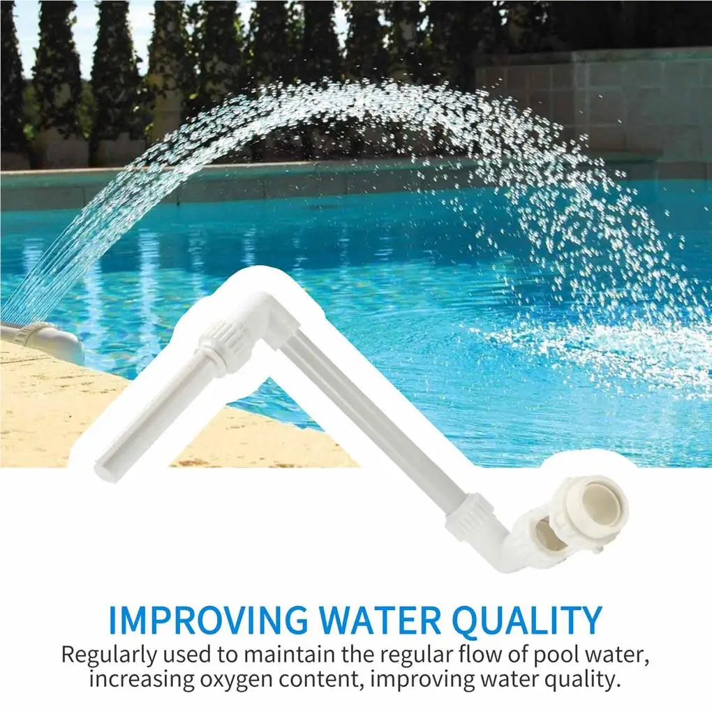 Swimming Pool Waterfall Fountain Kit Easy Installation Tough Waterfall Fountain Tube High Pressure Water Spay Kits