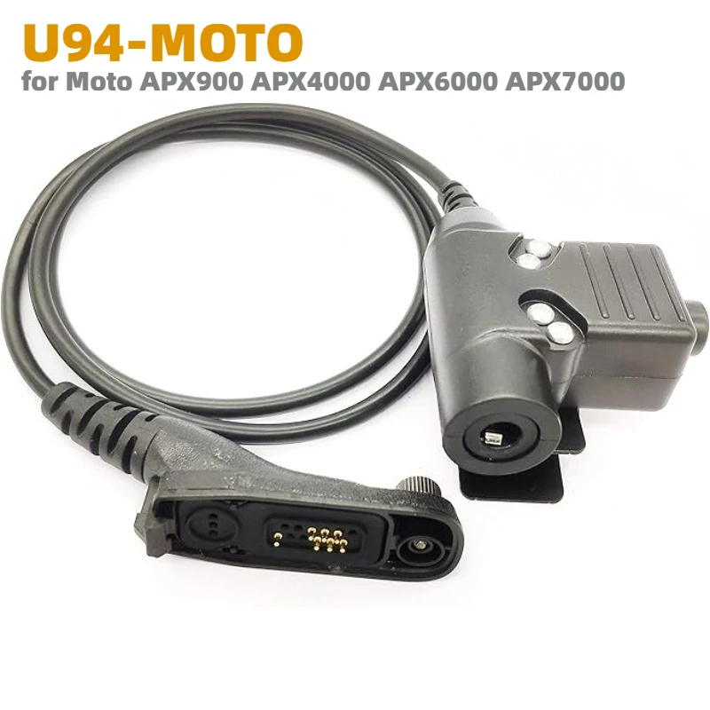 

Military U94 PTT Adapter Tactical Headset 7.0mm Push to Talk Connector for Motorola Radio APX900 APX4000 APX6000 APX7000 APX8000