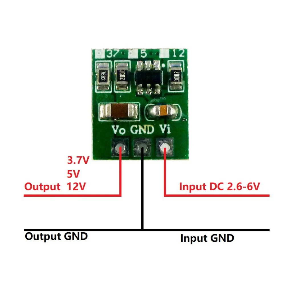 DC-DC DC 2.6-6V to 3.7V 5V 12V 1A Boost Step Up Converter Module Voltage Regulator Board without Pin