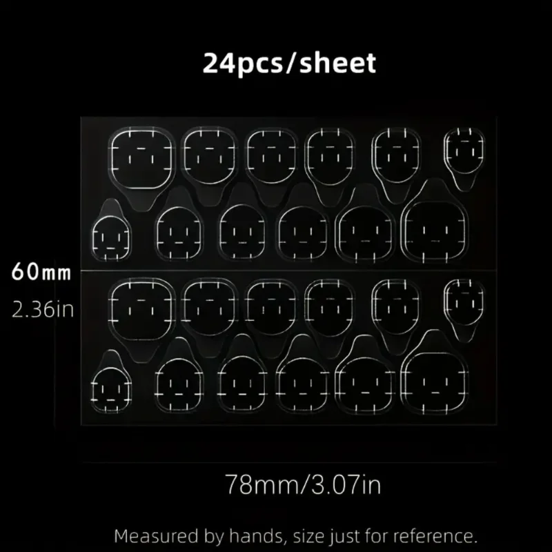 Wholesale  240/480 PCS Strong Adhesive Glue Tape for Press-on Nail Tips - Double Side Adhesive Film for False Nails-Transparent