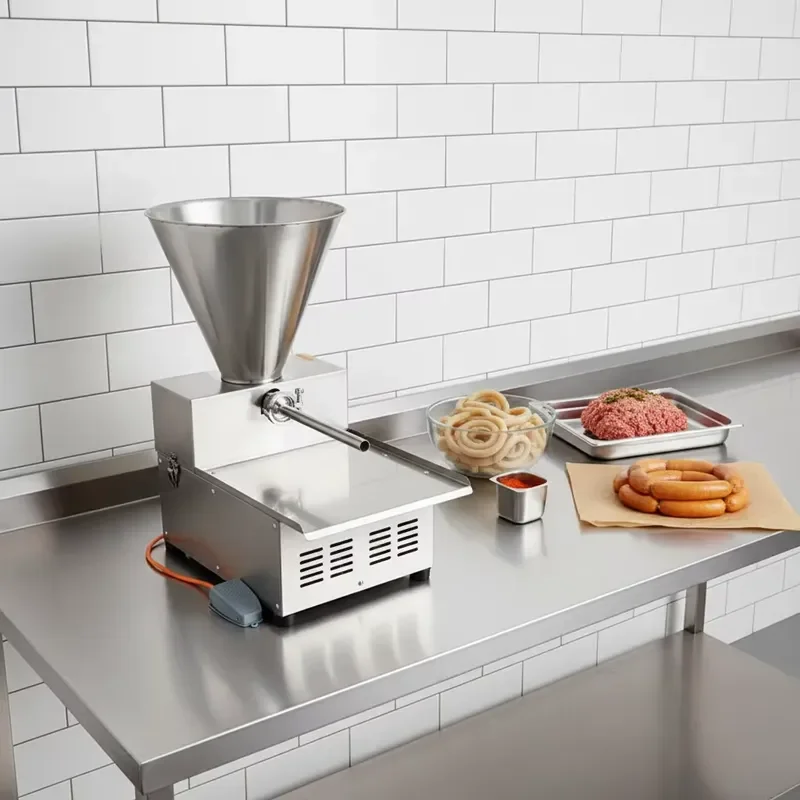Automatic Electric Sausage Filler Machine Small Home Meat Stuffer Device High Quality Kitchen Tool for Making Fresh Homemade