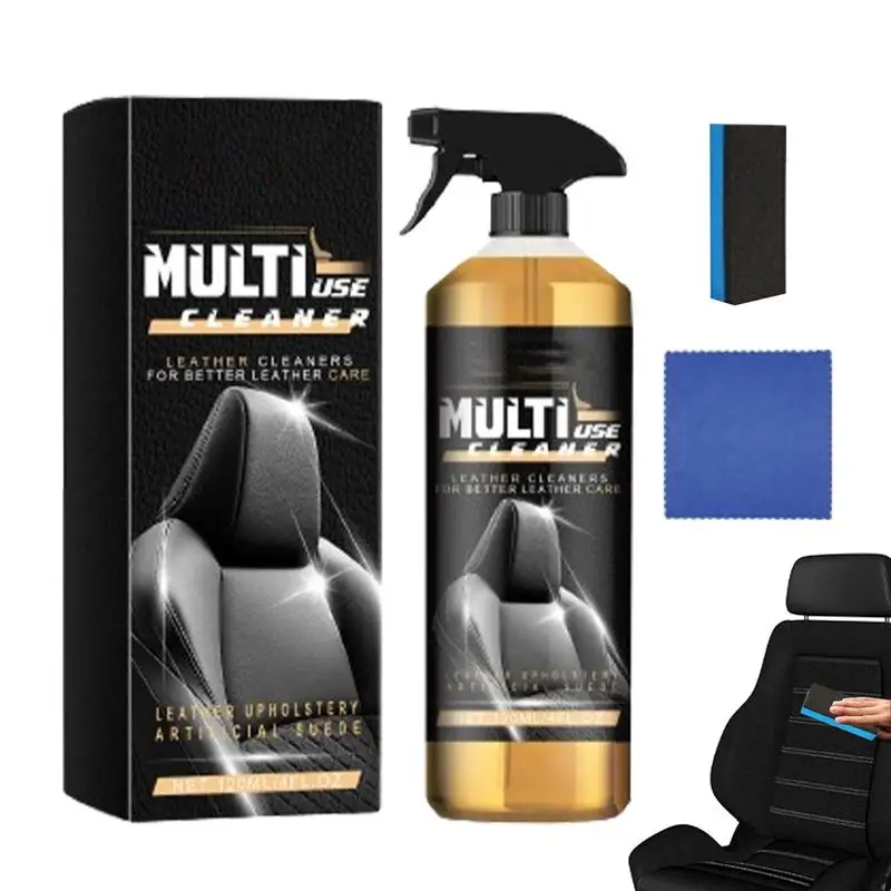 Car Interior Cleaner Deep Nourishing Leather Cleaner Convenient Car Seat Cleaner Leather Care Kit For Car Interiors Furniture