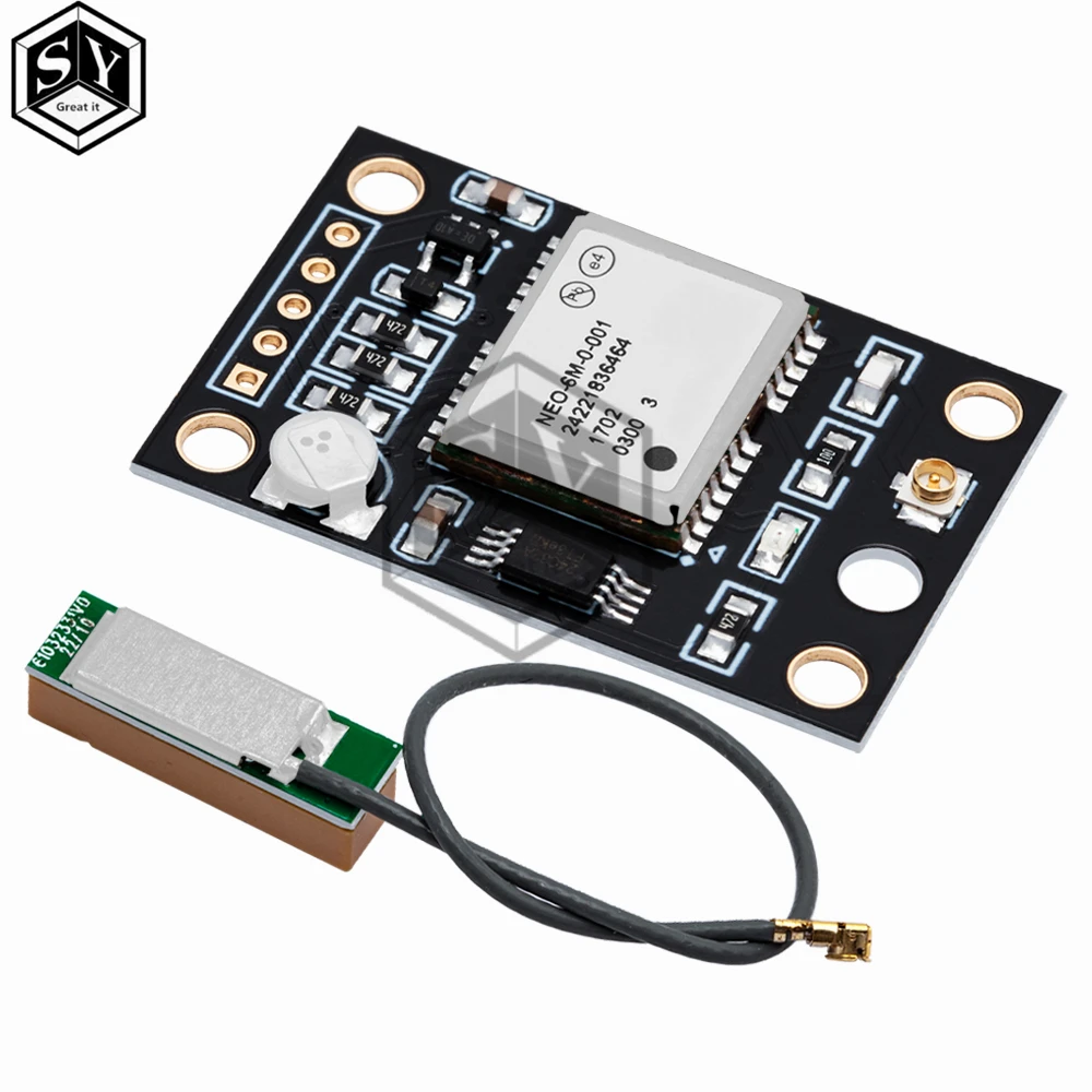 GY-NEO6MV2 NEO-6M GPS Module NEO6MV2 With Flight Control EEPROM Controller MWC APM2 APM2.5 Large Antenna For Arduino Board