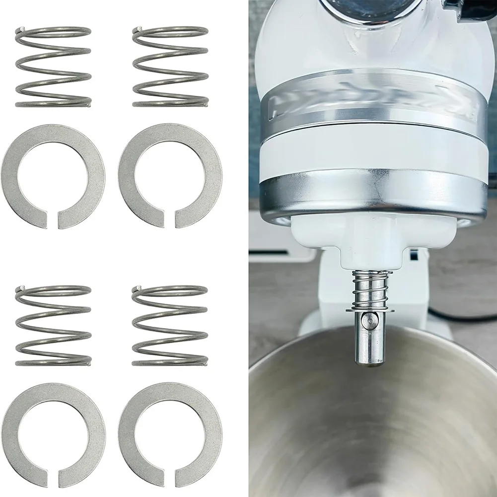 4set Stainless Steel Spring And Washer Fit For Kit-chen-aid Stand Mixer 3.5/4/5/5.5qt/6/7/8Qt Kit-chen-Aid Mixers Accessories