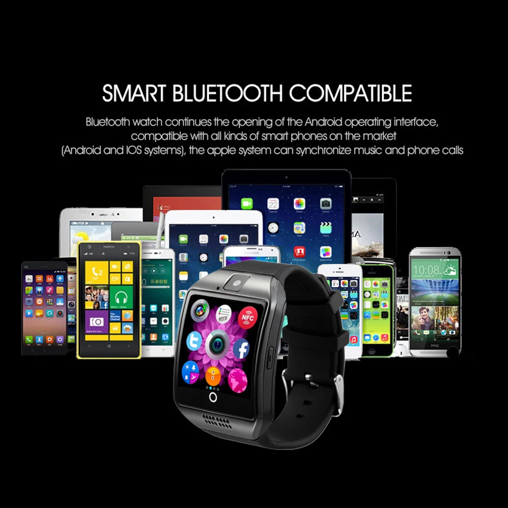 Relogio inteligente Smart Watch With Camera Q18 Bluetooth Smartwatch смарт часы SIM/TF Card Slot d20/DZ09 for apple watch xiaomi