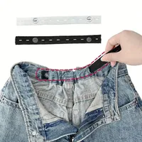 6Pcs Elastic Band Men's and Women's Adjustable Belt Tight Set - Seam-free Pants Button Adjuster