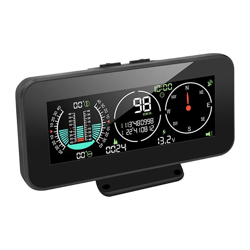 M60 Head up GPS Smart Car Digital Display Tilt Pitch Angle Compass Auto HUD Intelligent Slope Meter