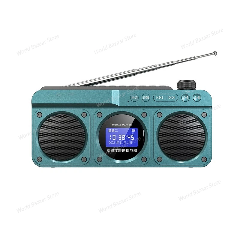 

F28 multi-functional Bluetooth speaker,dual-speaker high-volume lyrics display,portable rechargeable card USB flash drive player
