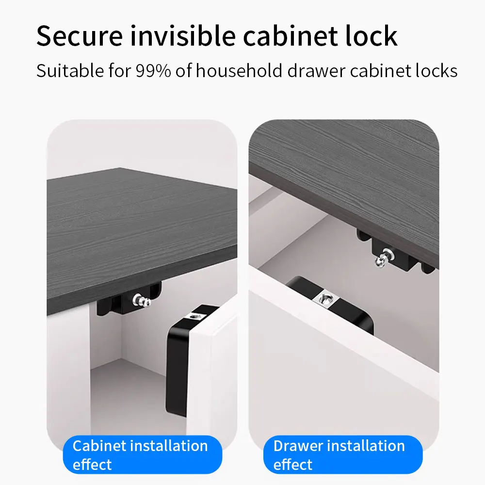 Electric RFID Hidden Cabinet Lock RFID Cabinet Invisible Smart Electronic Locks Unlock for Hidden Cabinet Locker Drawer Cupboard