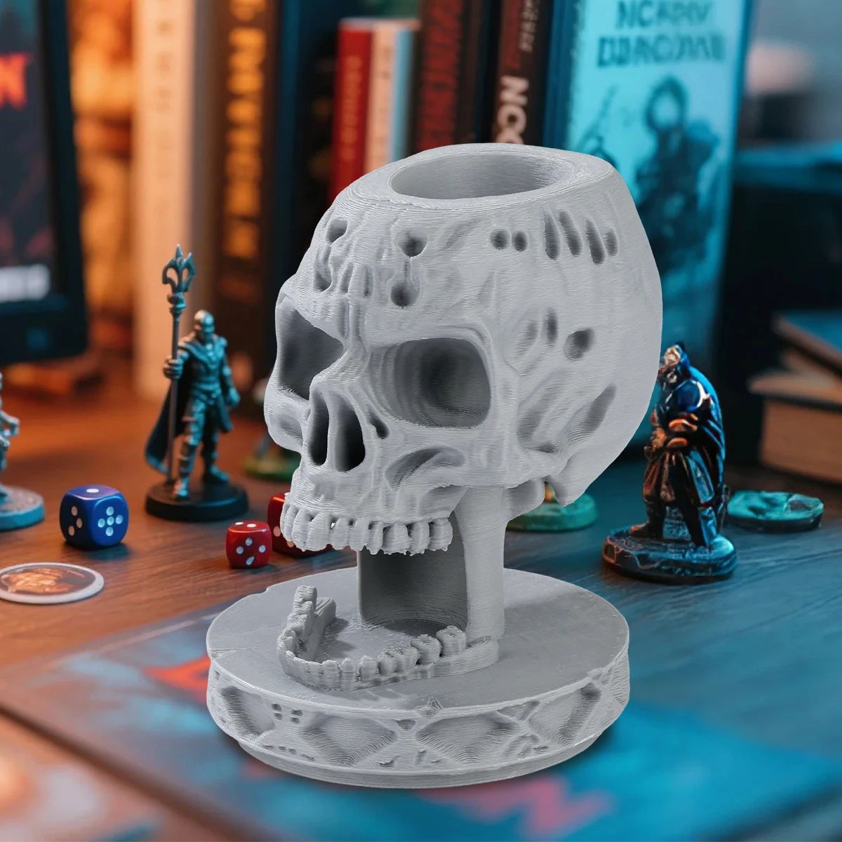

3D Printing Skull Dice Tower for TRPG Dungeons&Dragons Board Game DND Dice Accessories Halloween Props