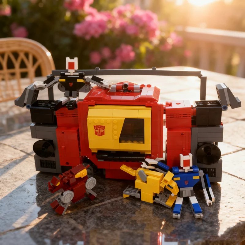 1174pcs MOC Transformers Blaster Volledig transformeerbaar model Bouwstenen Architectuur Kerstcadeaus Speelgoedidee Onderwijs Baksteen