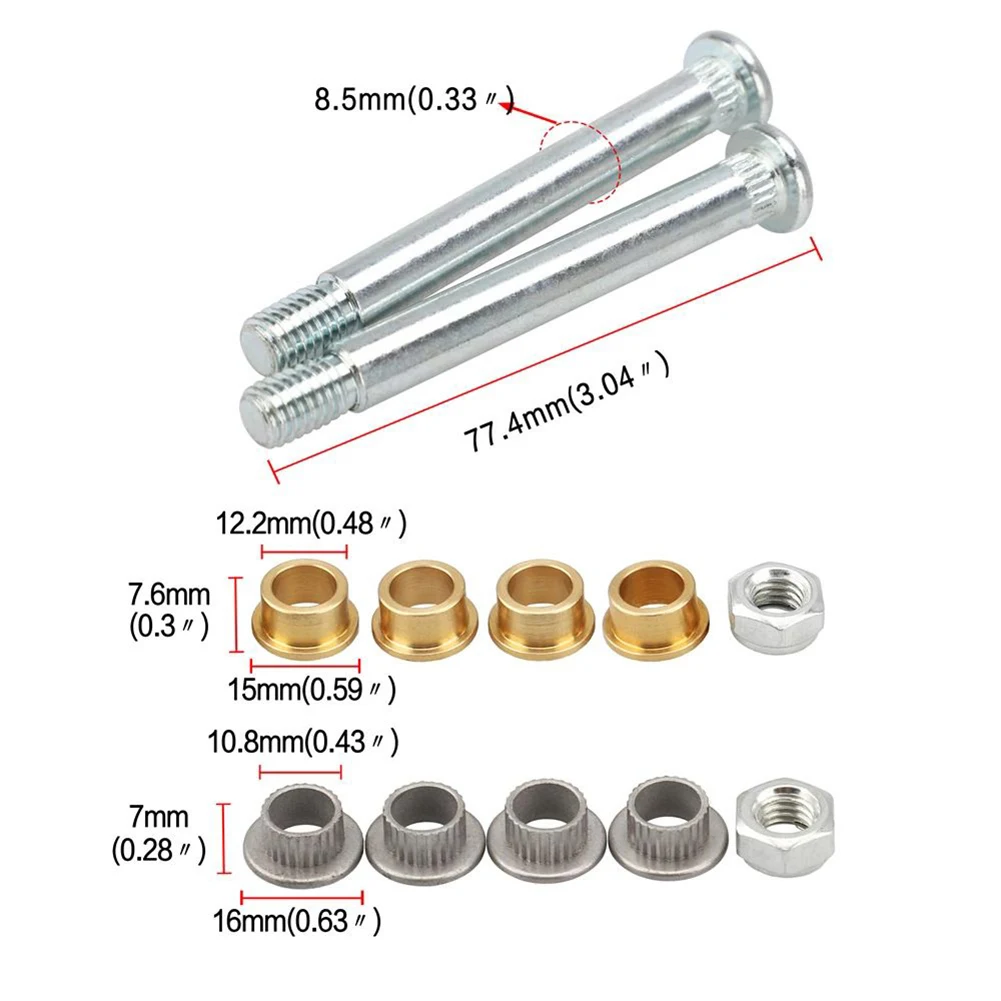 

Door Hinge Pin Bushing Repair Kit for Ford For Mustang 1994-2004 For Mercury Grand Marquis 1982-2011 Front Door Kit Per Door