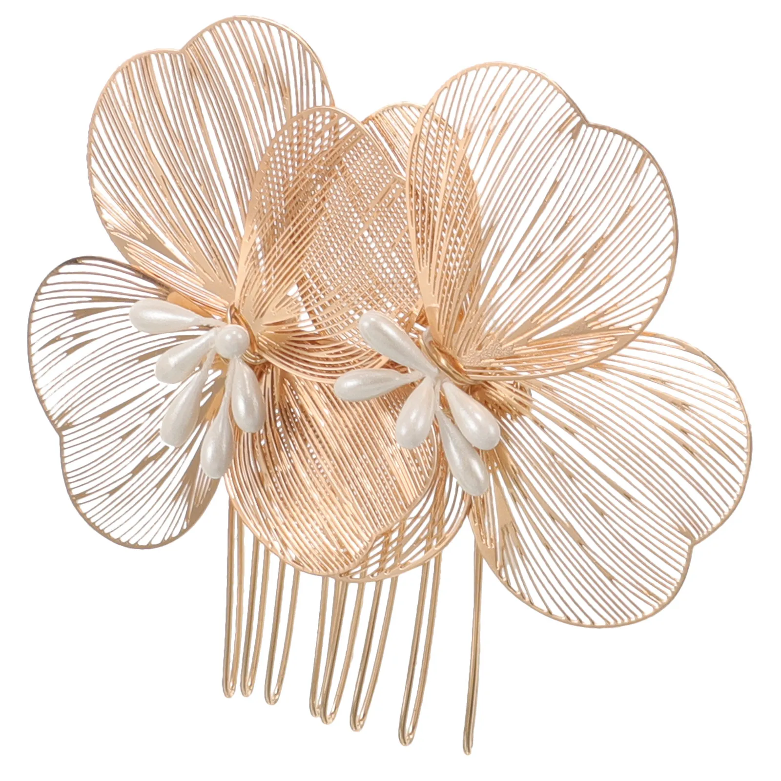 

Золотая заколка-гребень для волос в корейском стиле, винтажная декоративная свадебная заколка для волос, украшение для головы для женщин