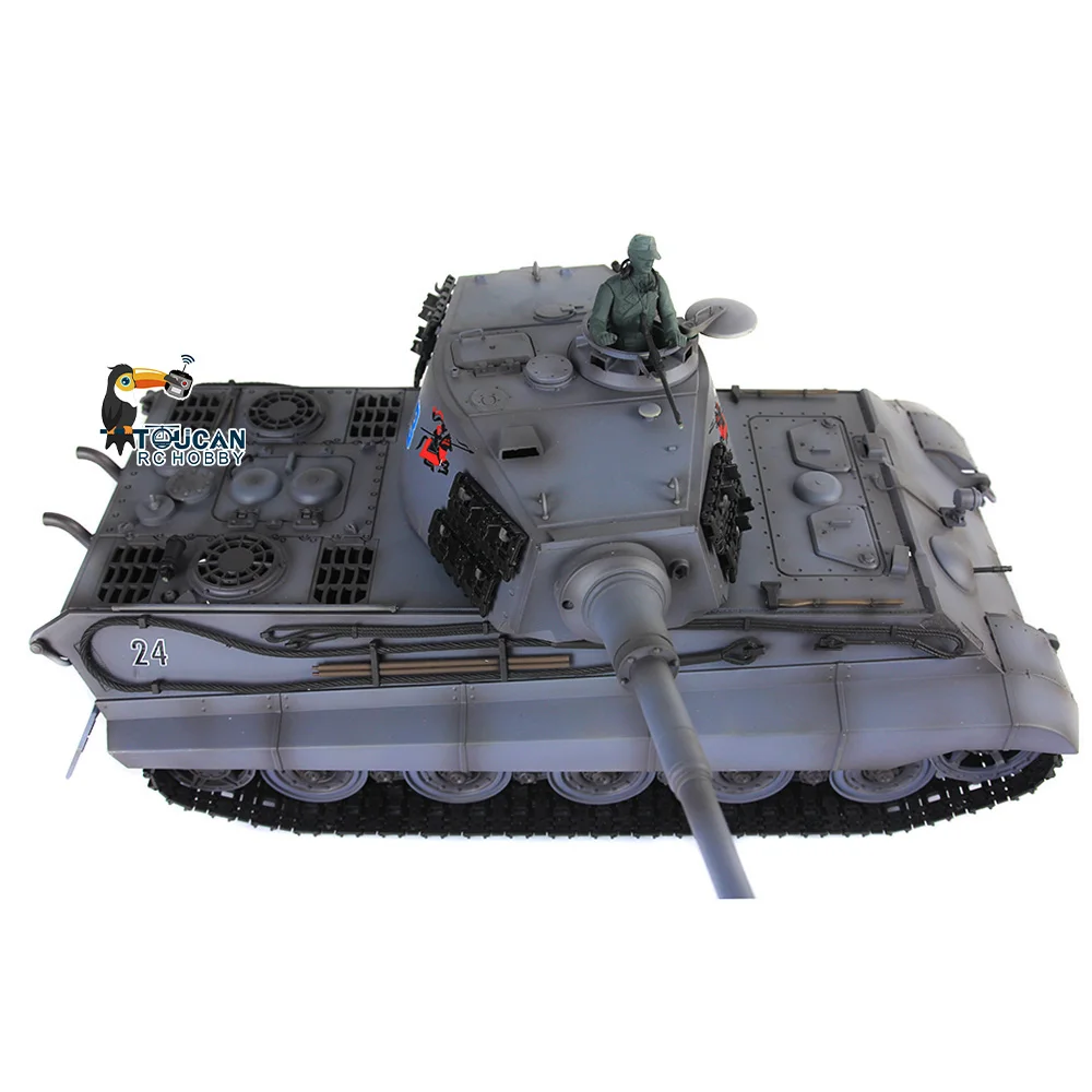

Радиоуправляемый танк HENG LONG 1/16, модель 7.0, с индивидуальной настройкой, имитацией отдачи ствола King Tiger, металлическими колесами 3888A, игрушка на пульте управления для мальчиков TH17543-SMT4