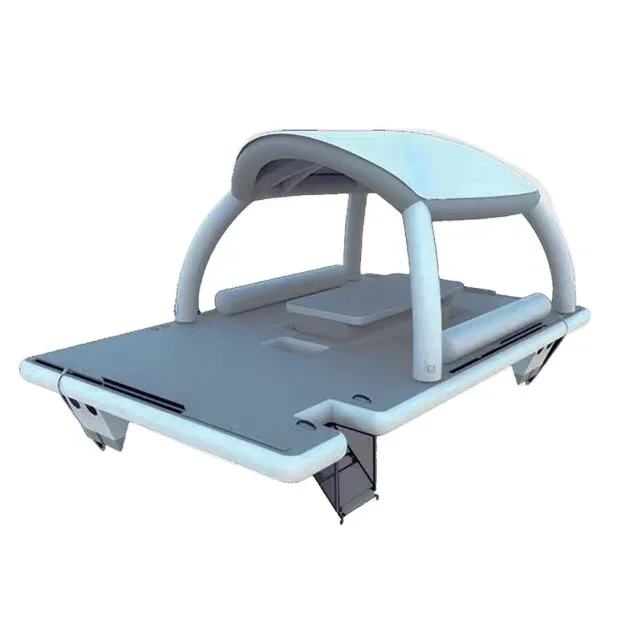2026 Floating Pontoon Inflatable Water Swim Platform  Chair Inflatable Jet ski Dock Mattress With Tent Island Buoy