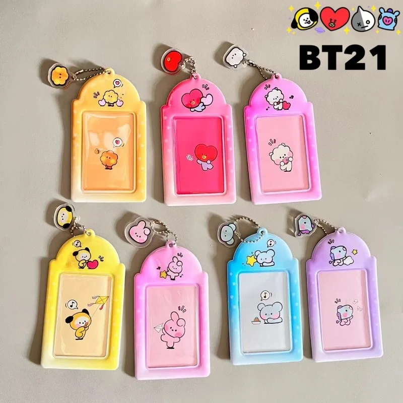 

Cartoon BT21 series new sweet and cute creative pattern campus meal card fashion portable protective case decorative pendant