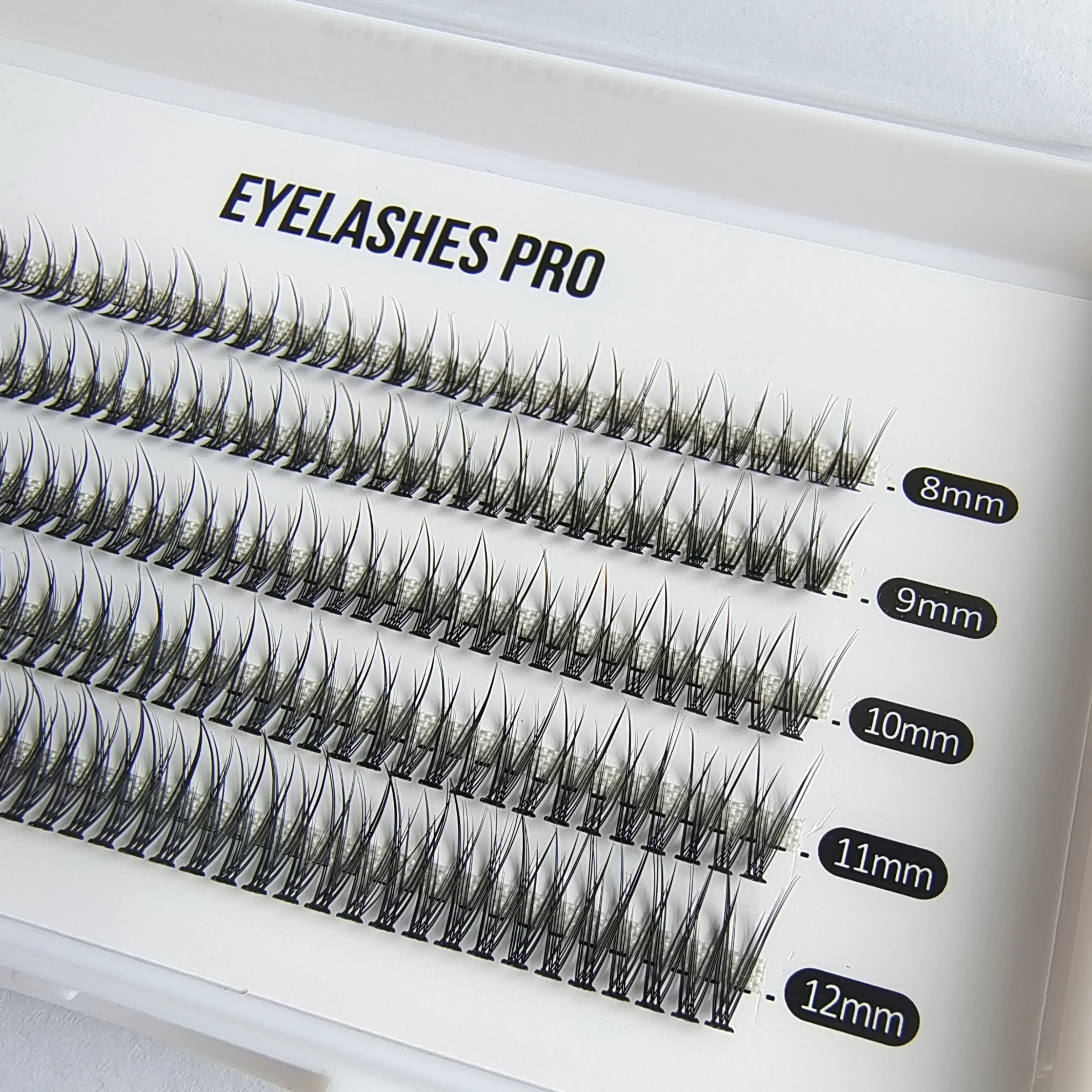 fishtail 0.10Mink Eyelashes 60 Bundles Natural Eyelash extension 3D Russia Individual Eyelash Cluster Makeup Tools Las