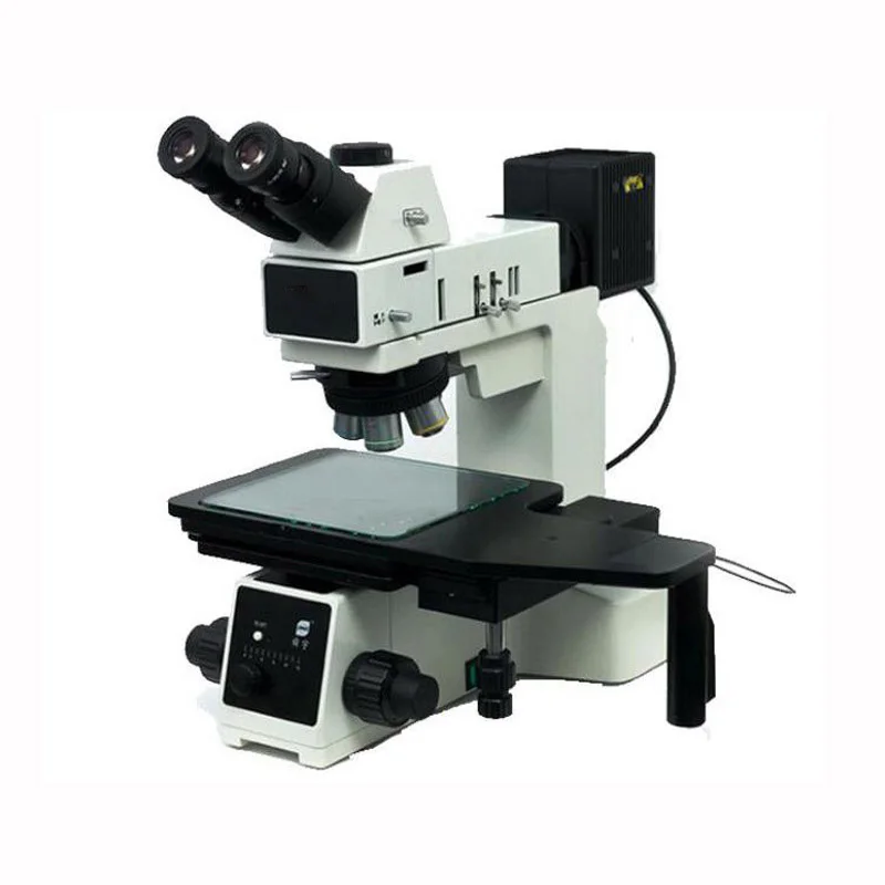 Hong Jin Trinocular Upright Metallographic Microscope Industrial Binocular Biological Microscope