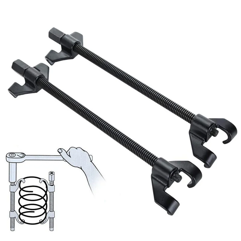 

1Set 270Mm Shock Spiral Tool Shock Remover Suspension Clip Spring Coil Maintenance Parts Black-X67A