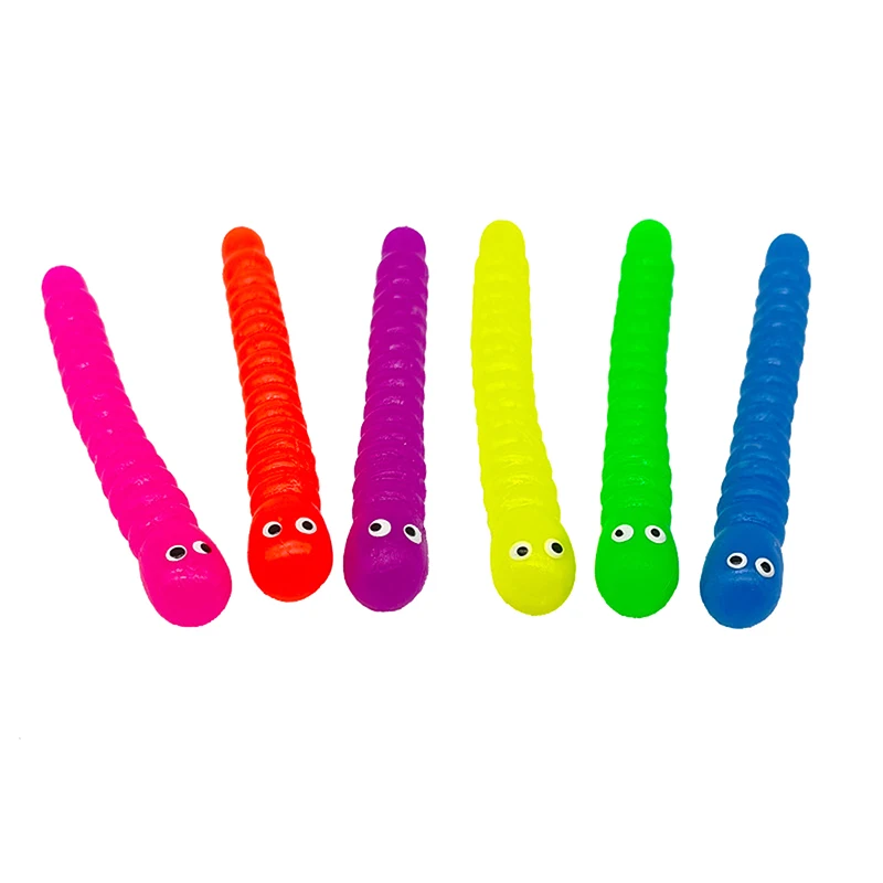 5PCS Stretch String TPR Rope Anti Stress String antistress autismo Vent puntelli colorati Caterpillar Pull Worm Noodle Fidget Toys