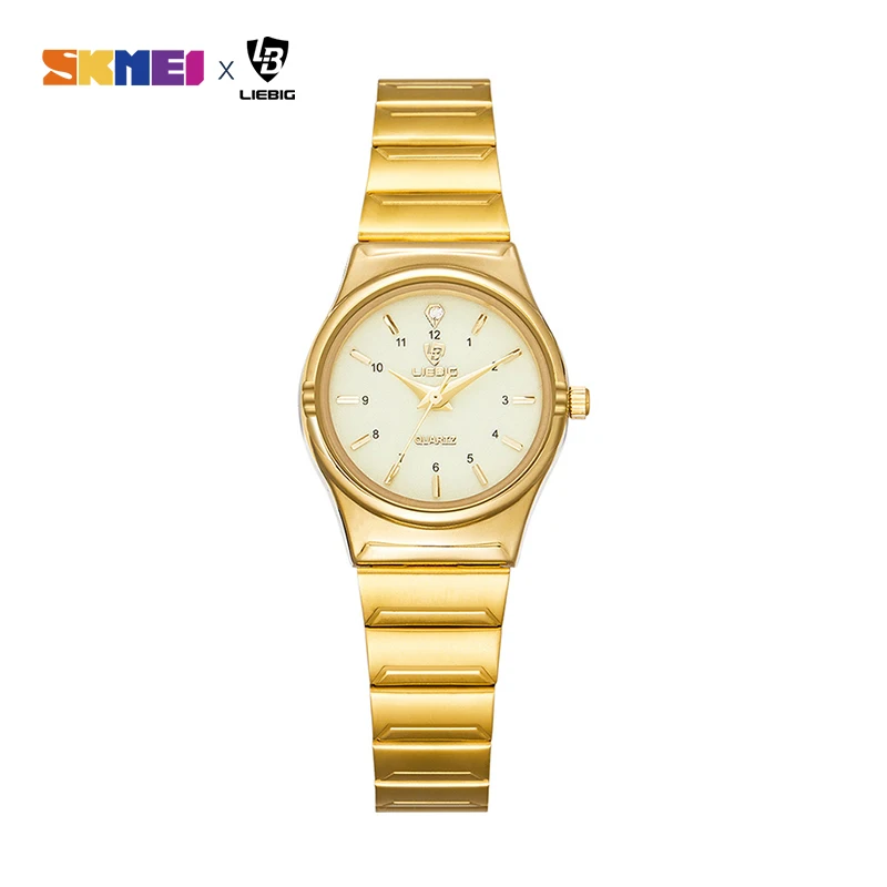 SKMEI Fashion Japan Quart Movement Women Watches Luxury Female Ladies Golden Wristwatch Girl Clock Relogio Feminino Reloj mujer