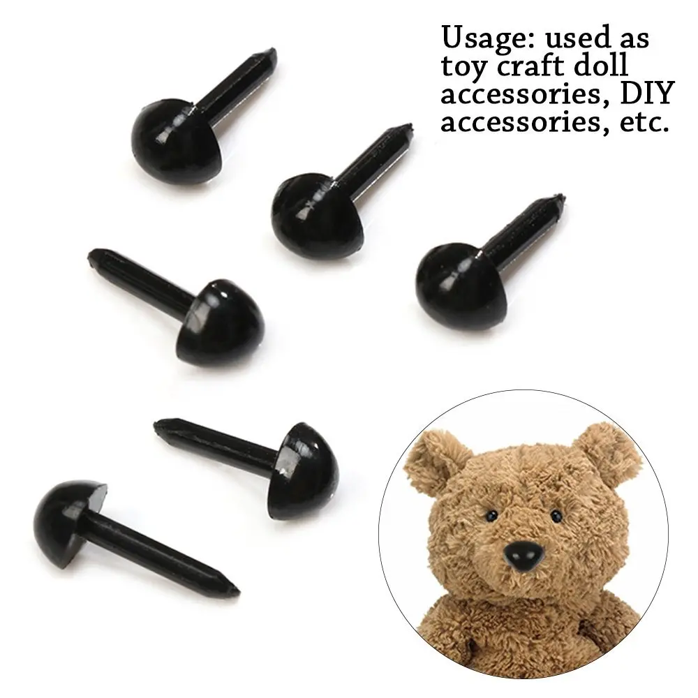 100pcs/bag Accessories Mini for Teddy Dog Black 4.5X5.5MM Stuffed Doll Eyes Safety Triangle Noses Plush Doll Eyes