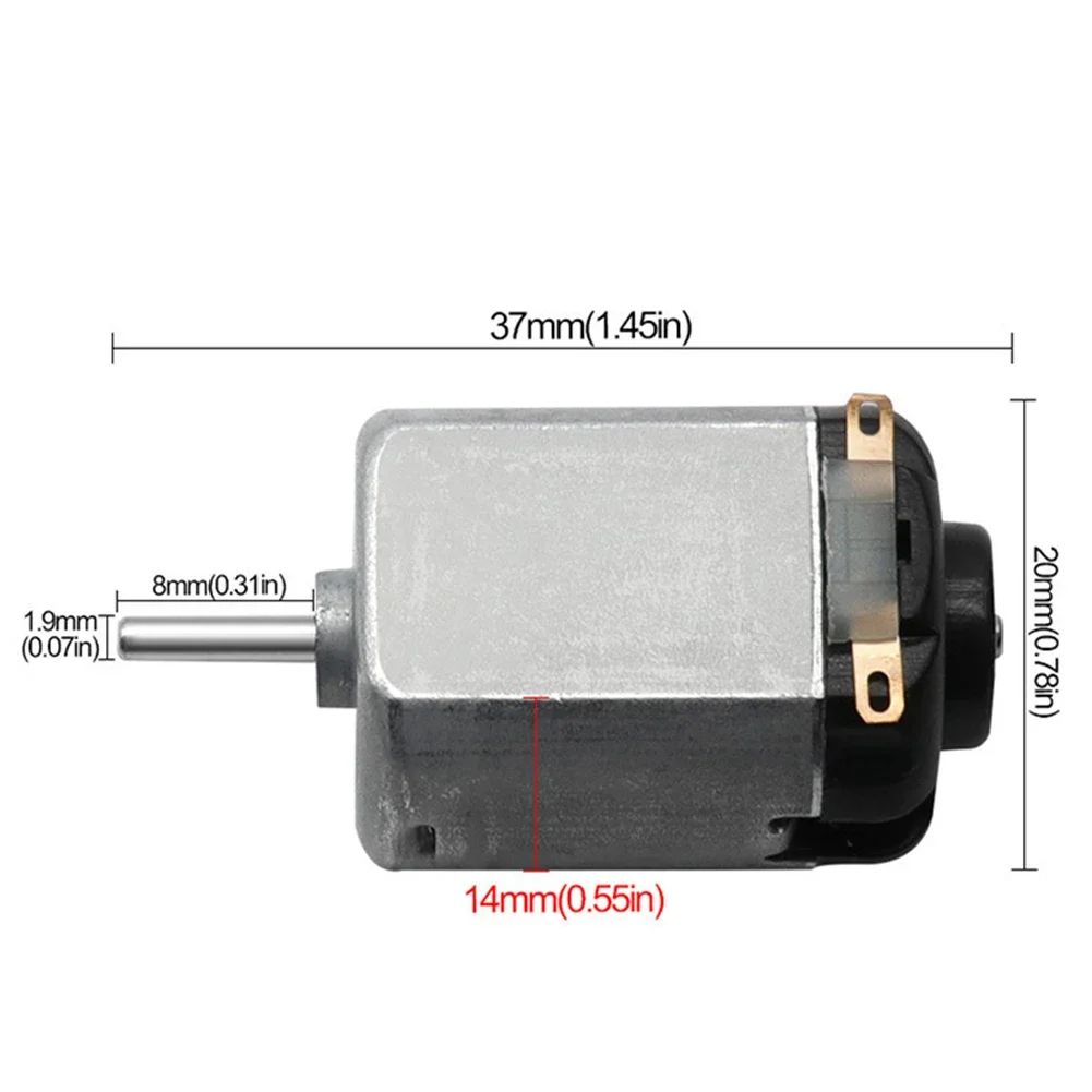

DIY Parts 130 DC Motor For DIY Projects High Speed 15000 Rpm Motor Wear-resistant Rust-proof Battery Compatible