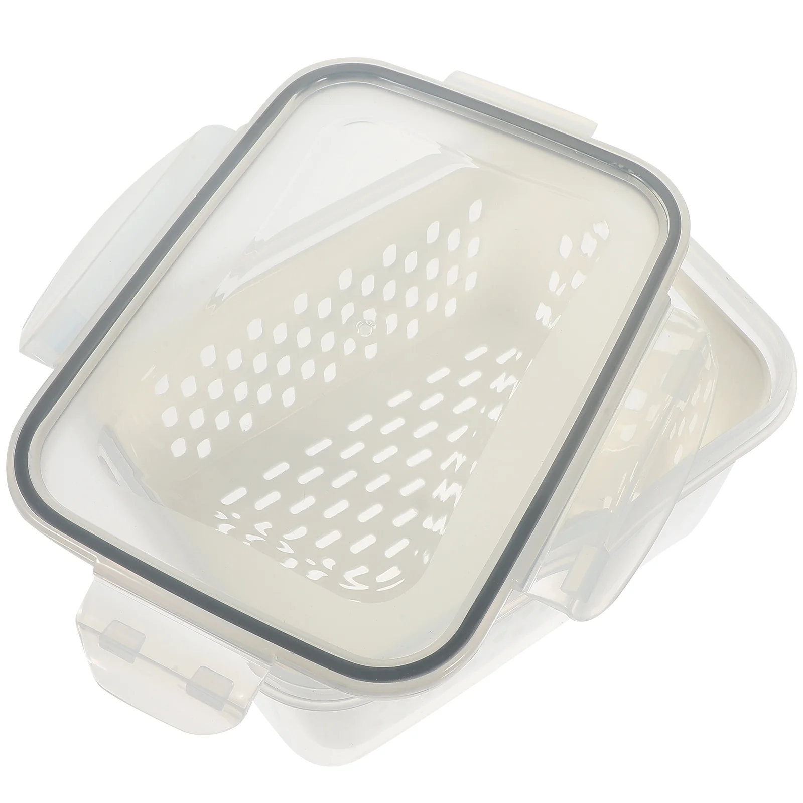 

Drain Basket Storage Box Space-saving Organizer Fridge Container Proof Locking Clear-see Refrigerator
