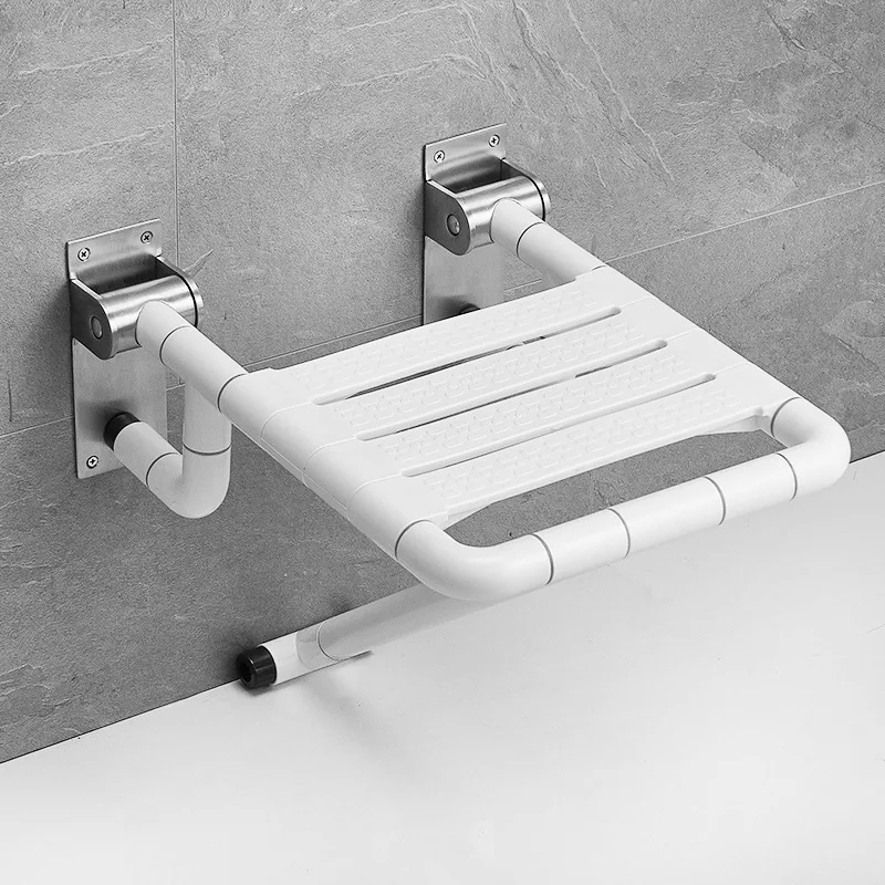 Foldable Wall Mounted Shower Chair, Non-Slip Bath Stool for Elderly & Pregnant Use, Space-Saving Safety Seat for Bathroom
