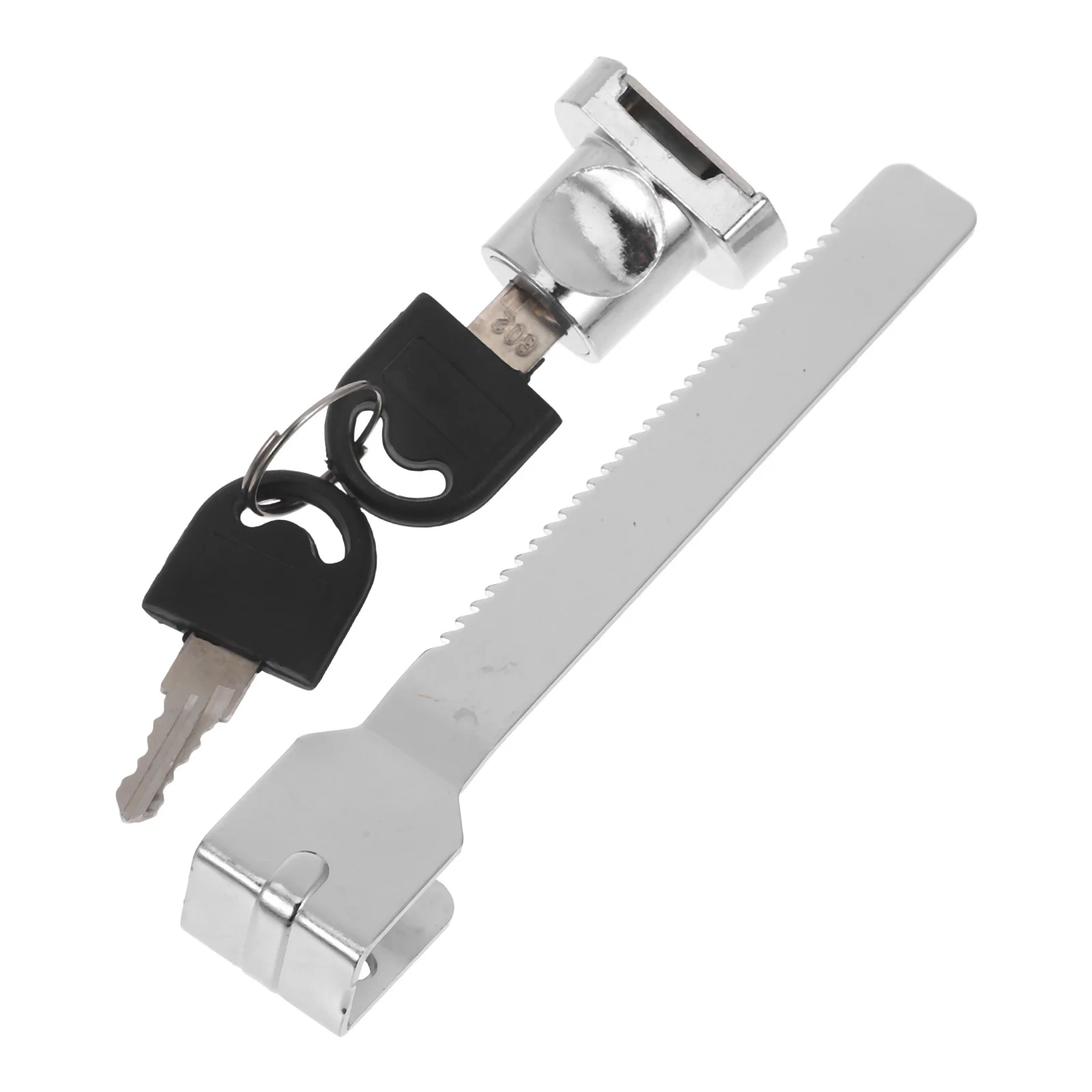 

1Set Ice Cream Freezer Sliding Glass Door Lock Ratchet Type for Showcase Glass Display Case Security Lock with Keys