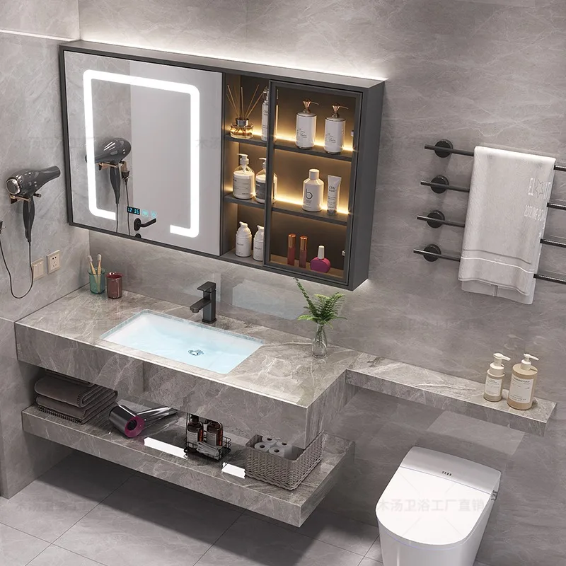 

Vanity Mirror Cupboard Makeup Bedroom Paper Modern Organizer Bathroom Cabinet Shelves Partitions Archivadores Home Furniture