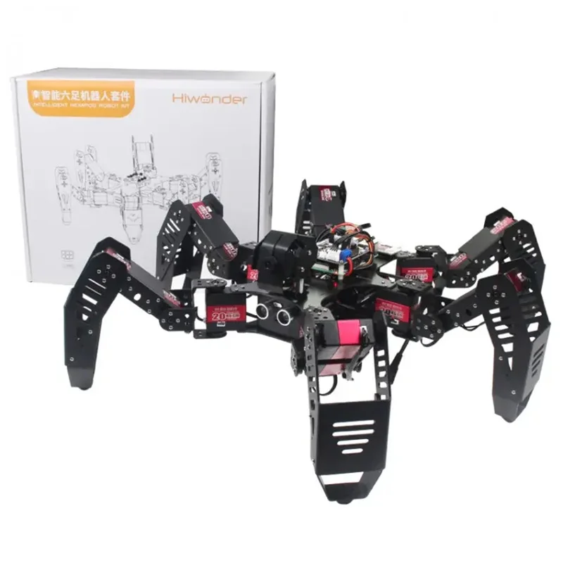 18DOF Hexapod Robot Spider Robot 2DOF PTZ with Main Board for Raspberry Pi 4B/2G Finished 63005