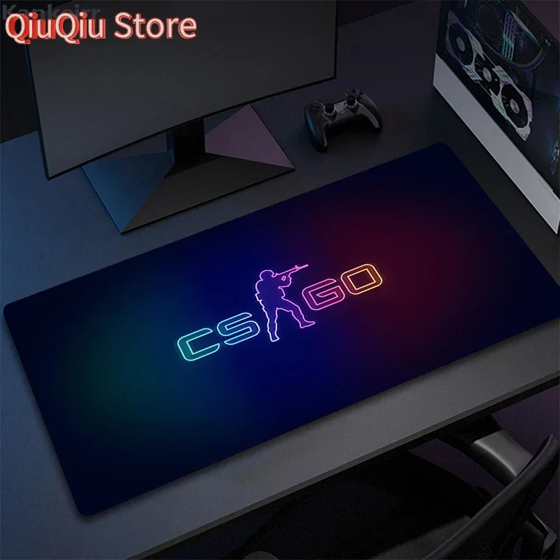 Großes Mauspad C-Counter Strike Black Locking Edge Mousepad PC Dekorieren Sie das Schlafzimmer Computer Laptop Spieltisch Mäusematte cs go