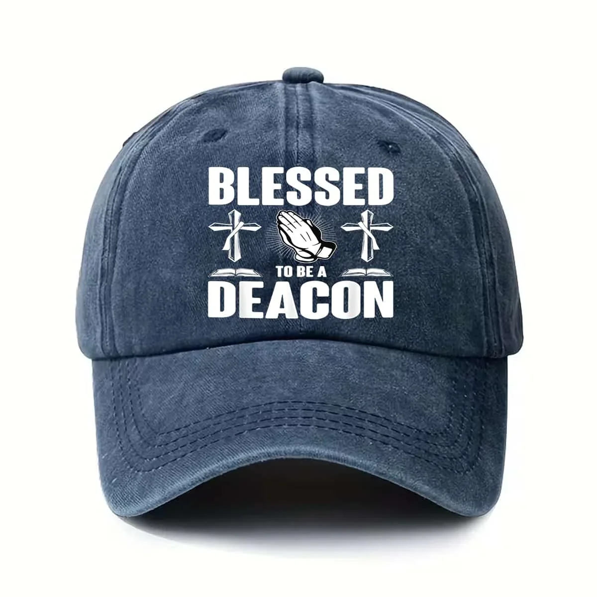 Custom Hat Christian Faith Blessed Butler Trucker Hat - Adjustable Snapback Cap with Cross & Scripture Designs, Quick-Dry Mesh B