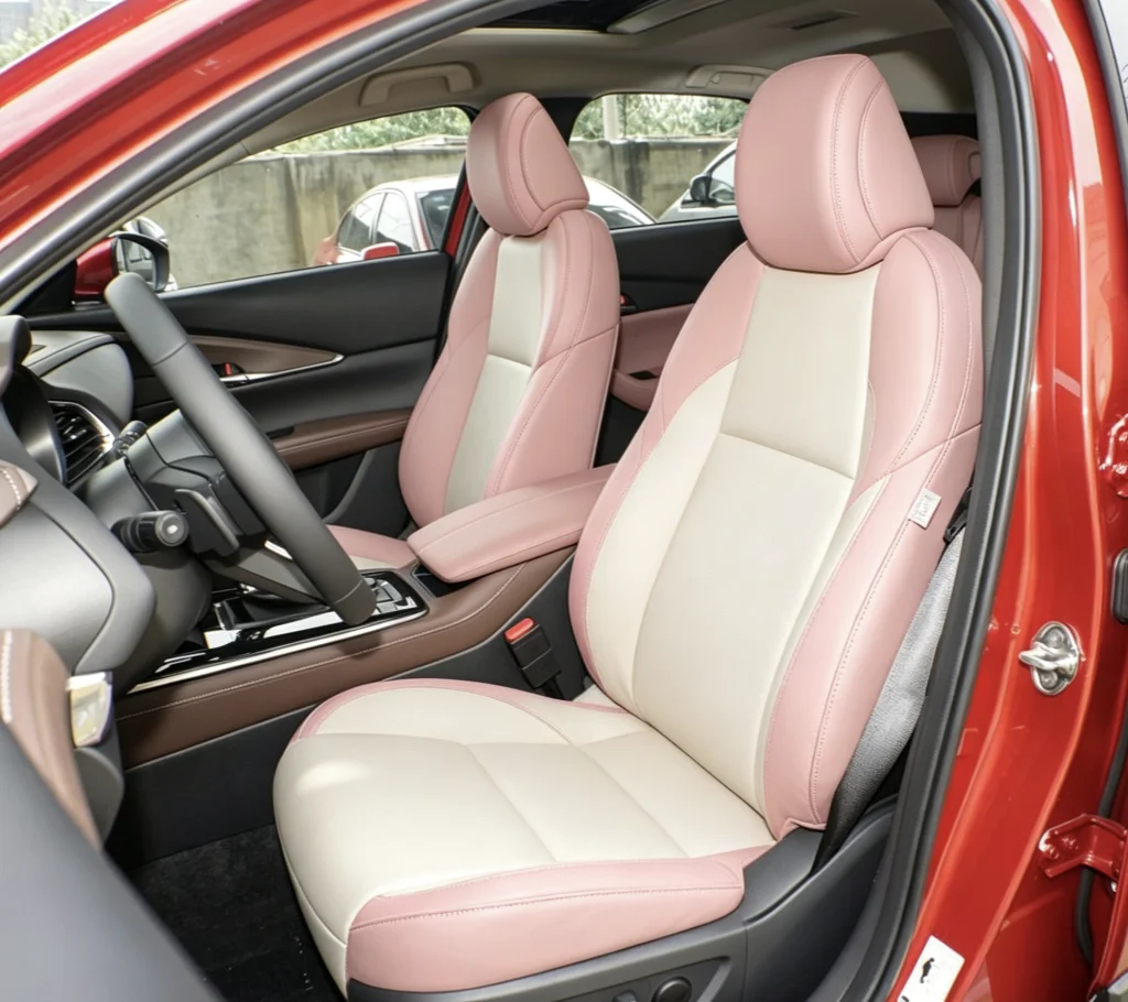 Für Mazda CX30 2020~2023 Maßgefertigte Autositzbezüge Luxuriöses Nappaleder 100% Passgenau Innenraumzubehör 360 ° Vollständige Abdeckung – Detail 6