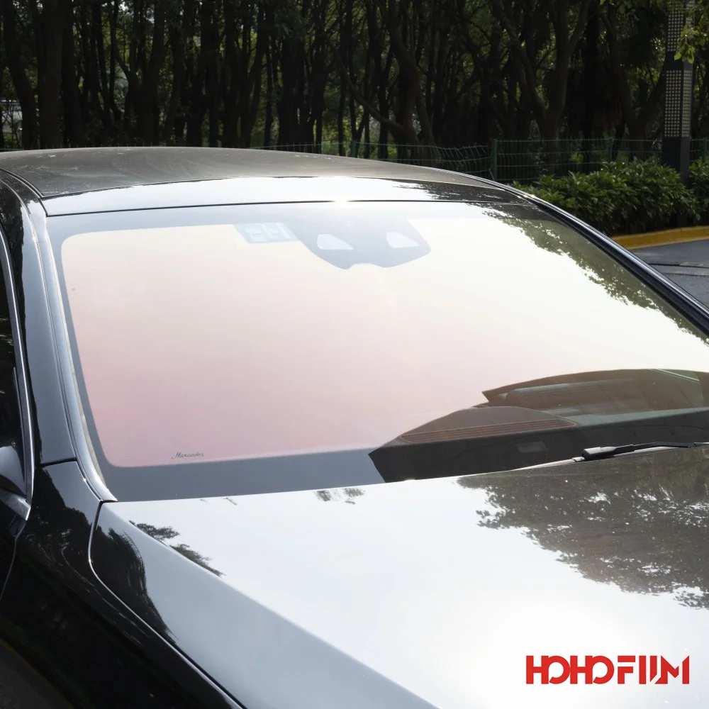 HOHOFILM サンセットレッドオレンジカメレオン VLT81% ソーラーカーガラスフィルム ナノセラミックウィンドウティントフィルム