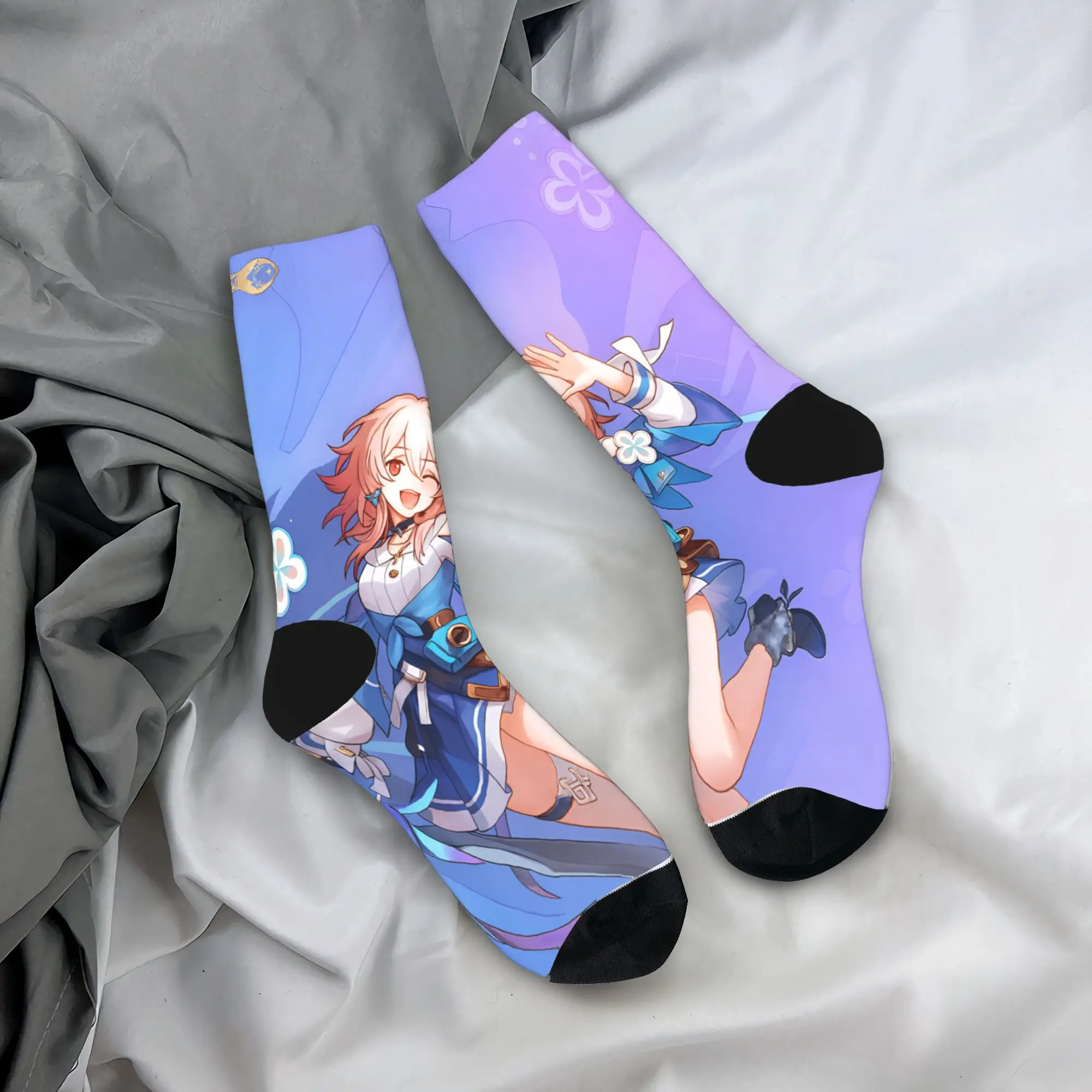 

Game Stars Rails Stockings Trendy Socks Men's Breathable Socks Winter Cycling Graphic Anti Slip Socks Gift