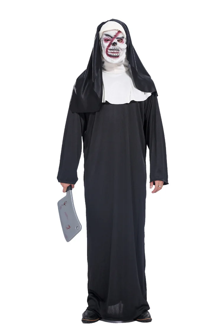 

Adults Horror Death Cosplay Costumes for Halloween Ghost Co Black Long Robe With Mask For Festival Party or Carnival
