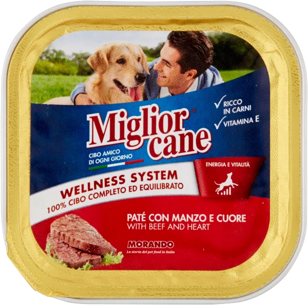 Hondenvoer Pate con Manzo e Cuore 150g - Migliorcane