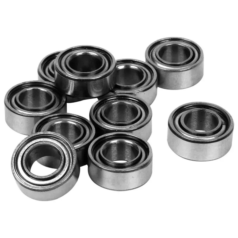 AS60-50Pcs Miniature Sealed Metal Shielded Metric Radial Ball Bearing Model: MR105 ZZ 5X10x4mm