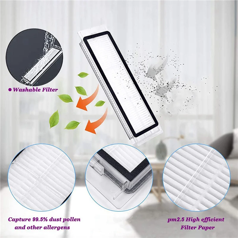 ABZA-5X اكسسوارات ل Xiaomi Roborock S5 ماكس S6 ماكس S6 النقي S6 Maxv S50 S51 S55 S60 S65 S5 S6 مكنسة كهربائية