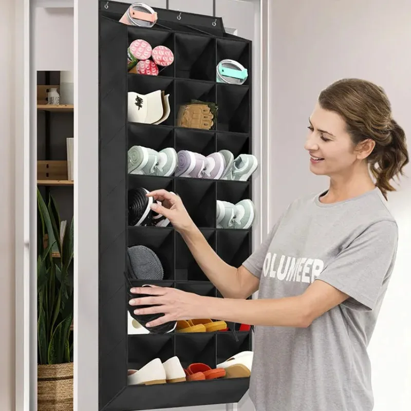 

24 compartments for storing shoe bags behind the door, large capacity shoe rack, 8-story shoe rack, hanging door back,